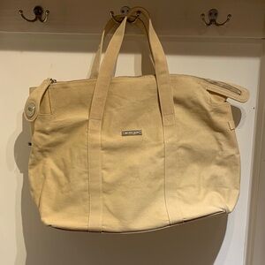 Michael Kors Light Beige Canvas Weekender Tote
